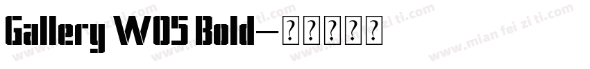 Gallery W05 Bold字体转换